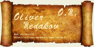 Oliver Medakov vizit kartica
